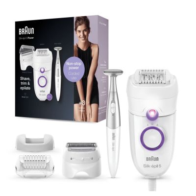 5. Braun Silk-épil 5 825 Power 28 tweezers White, Purple