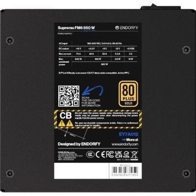 9. ENDORFY Supremo FM6 850 W Power Supply EY7A012