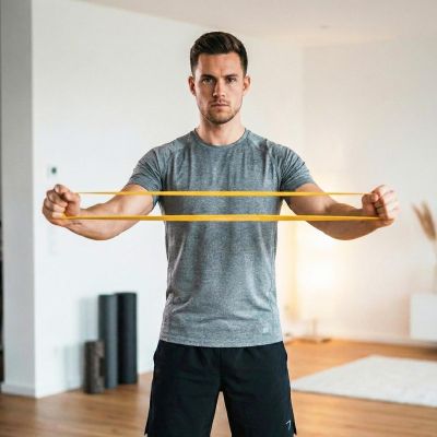 6. RUBBER EXERCISE TAPE POWER BAND YELLOW REA TAPE