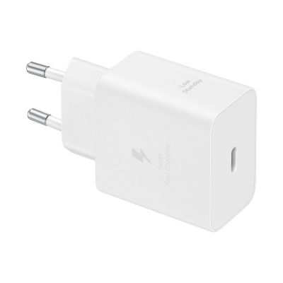 3. Samsung T4511 PD 45W Charger with USB-A / USB-C 5A Cable, White