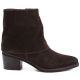 Women's leather cowboy boots with rolled-up upper, chocolate Potocki JE19497