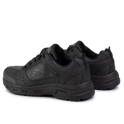 3. Skechers OAK CANYON REDWICK Men's Eco-Leather Sneakers Black (51896BBK)