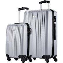 SET OF 2 SUITCASE 18 AND 26 INCHES SLAZENGER SILVER