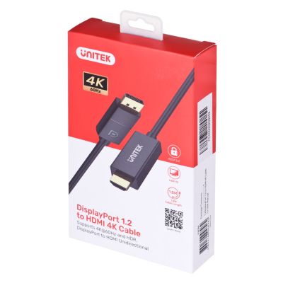 3. UNITEK ADAPTER CABLE DP 1.2 - HDMI, 4K 60HZ, 1.9M