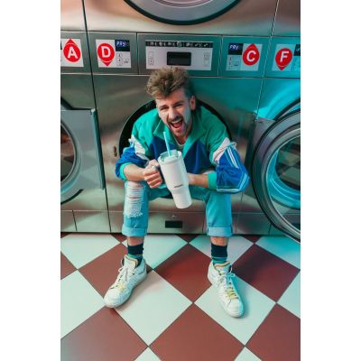 12. Kambukka Rio Tumbler 950ml Frosty Coconut Thermo Mug with Telescopic Straw