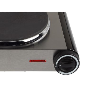 3. TRISTAR KP-6248 electric cooker (Electric hob; 2 cooking zones; 2500W; silver color)