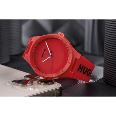 3. HUGO Lit For Him Red Men's Watch 1530346 + BOX