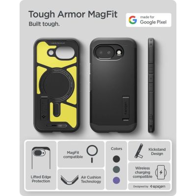 7. Spigen Tough Armor Mag MagSafe case for Google Pixel 10A - black