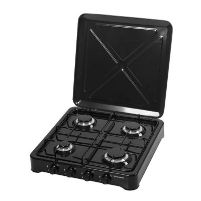 Ravanson K-04TB 4-burner adjustable gas stove (black)