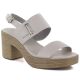 10. Women's ash-gray heeled sandals M.Daszyński MR23126-9