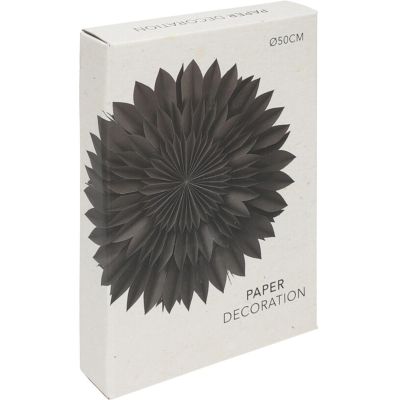 5. DECORATIVE HANGING PAPER STAR 3D 50CM GRAY