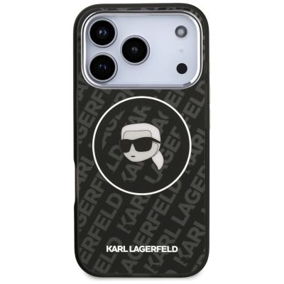 3. Karl Lagerfeld IML Karl Head Logo MagSafe Case for iPhone 17 Pro - Black