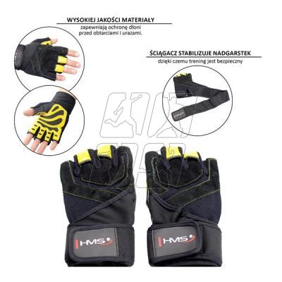 10. Black / Yellow HMS RST01 rS gym gloves