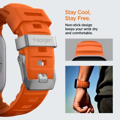 15. Spigen WBS2 Strap for Apple Watch 44 / 45 / 46 / 49 mm - Orange