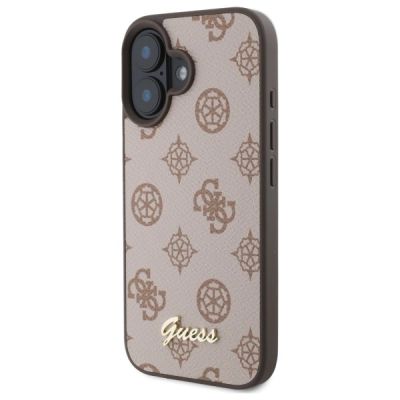 2. Guess Peony Script MagSafe iPhone 16 Case - Brown