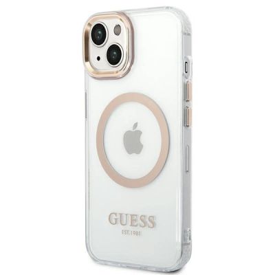2. Guess GUHMP14SHTRMD iPhone 14 6.1 "gold / gold hard case Metal Outline Magsafe