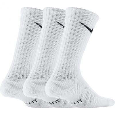 2. Nike Performance Cushioned Crew 3P JR SX6842 100 socks