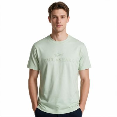 Paul&Shark Men's Cotton/Lyocell T-Shirt - Mint (26411007-574)