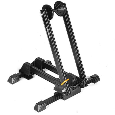 2. Rockbros T30 Folding Bike Stand for Front or Rear Wheel Compatible with 24-27.5 Inch and 700C Wheels - Black