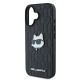 6. Karl Lagerfeld Monogram Choupette Head Pin iPhone 16 Case - Black