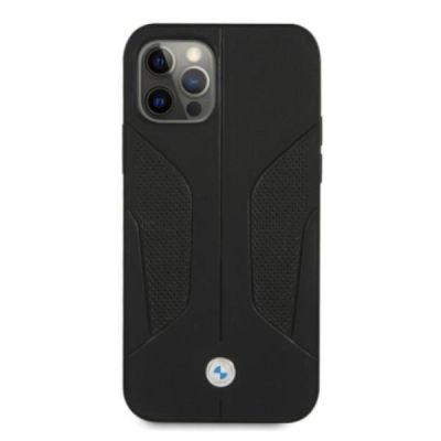 3. BMW Leather Perforated Sides Case for iPhone 12 / iPhone 12 Pro - Black