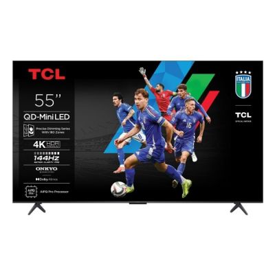 13. TCL 55C6K QD-Mini LED TV 55" 4K Ultra HD Google TV Dolby Atmos DVB-T2 Metallic