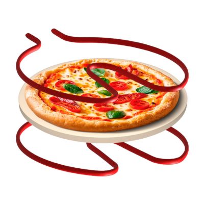 14. TEESA SUPREME pizza oven, 1200W, 32cm, viewing window, removable stone