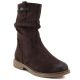 Women's insulated ankle boots with a wrinkled upper, chocolate M.Daszyńskie SA296-5