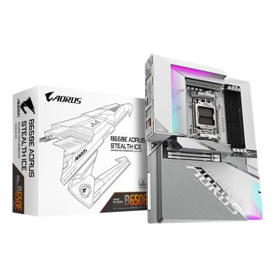 5. GIGABYTE B650E AORUS STEALTH ICE Motherboard AMD B650 Socket AM5 ATX