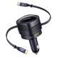 Baseus Enjoyment Max 90W Car Charger 2 x USB-C + USB-A + USB-C Cable - Black