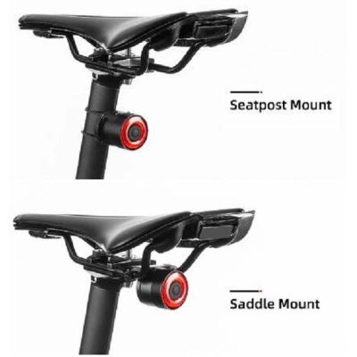 3. Rockbros Q3 Rear Bike Light with Smart Stop System - Black