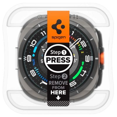 2. Spigen Glas.TR EZ Fit Tempered Glass for Samsung Galaxy Watch Ultra (47mm) - Clear (2-pack)