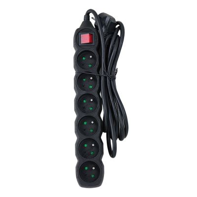 8. ESPERANZA POWER STRIP 6 SOCKETS 3M SWITCH BLACK ELK218K