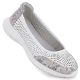Women's leather openwork shoes, white, S.Barski 7036