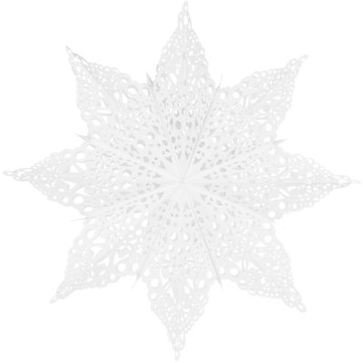 12. PAPER DECORATION SNOWFLAKE DIAMETER 64 CM WHITE DELUXE
