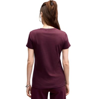 4. Women's Puma ESS Small No.1 Logo Tee(s) T-Shirt burgundy 682373 24