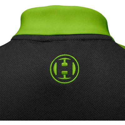 4. Harrows Rapide Black and Green Polo Shirt