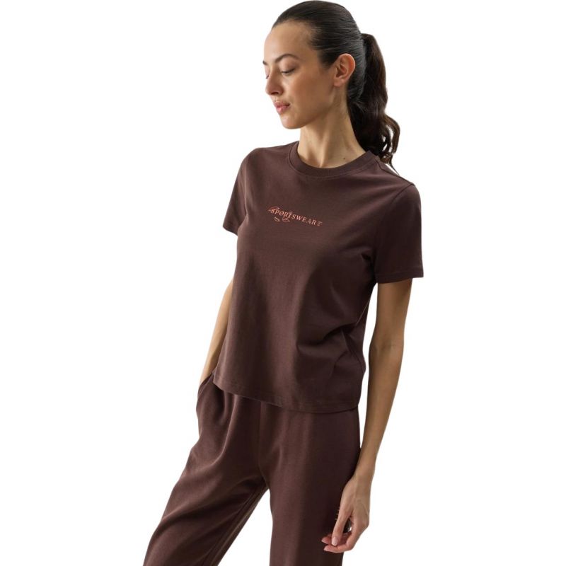 5. Women's T-shirt 4F F1354 dark brown 4FWSS24TTSHF1354 80S