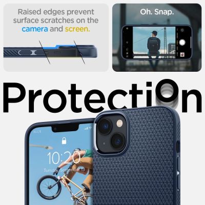 7. Spigen Liquid Air Case for iPhone 14 Plus - Blue