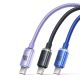 16. Baseus crystal shine series fast charging data cable USB Type A to USB Type C 100W 2m blue (CAJY000503)