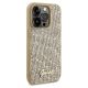 4. Guess Disco Metal Script case for iPhone 14 Pro Max - gold