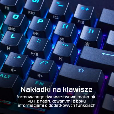 15. HyperX Alloy Origins 65 black / Gaming keyboard / mechanical / HyperX Red / US / RGB / USB-C