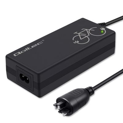 8. Qoltec 52613 36V 42V 2A electric bike charger Bosch 3Pin plug + power cable