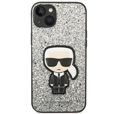 3. Karl Lagerfeld KLHCP14MGFKPG iPhone 14 Plus 6.7 "hardcase silver / silver Glitter Flakes Ikonik