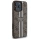 4. Guess 4G Printed Stripes MagSafe Case for iPhone 16 Pro Max - Brown