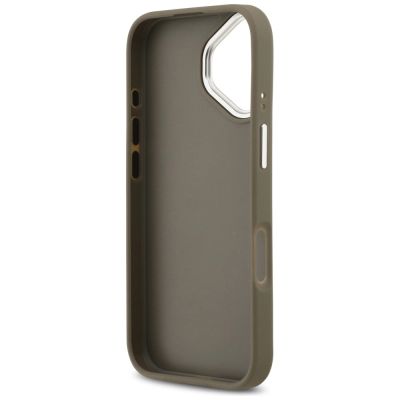 7. Guess Grained Big 4G Classic Logo iPhone 17 Case - Brown