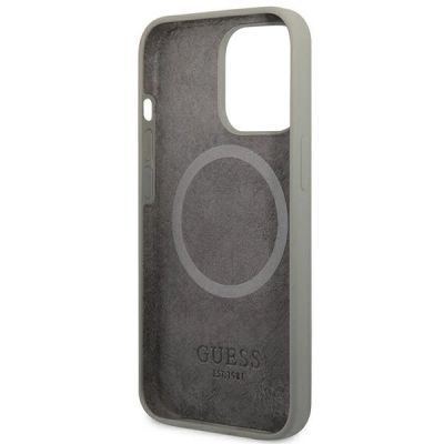 7. Guess GUHMP13XSPLG iPhone 13 Pro Max 6.7" grey/grey hard case Silicone Logo Plate MagSafe
