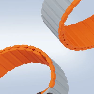 8. Magnetic Apple Watch SE, 9, 8, 7, 6, 5, 4, 3, 2, 1 (41, 40, 38 mm) Dux Ducis Strap (LD Version) - gray-orange