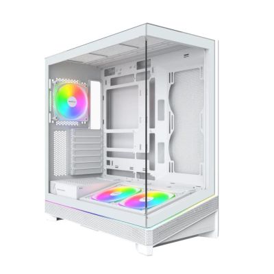 Montech Sky 3 PC-Gehäuse, Midi-Tower, ATX, ARGB, Tempered Glass - weiß