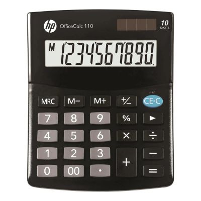 HP HP OC 110/INT BX Desktop Calculator, 10-digit display, 125x101x33mm, black